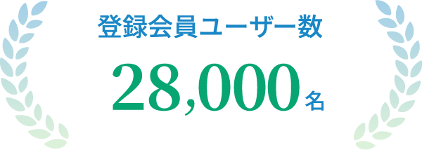 会員登録ユーザー数28,000件